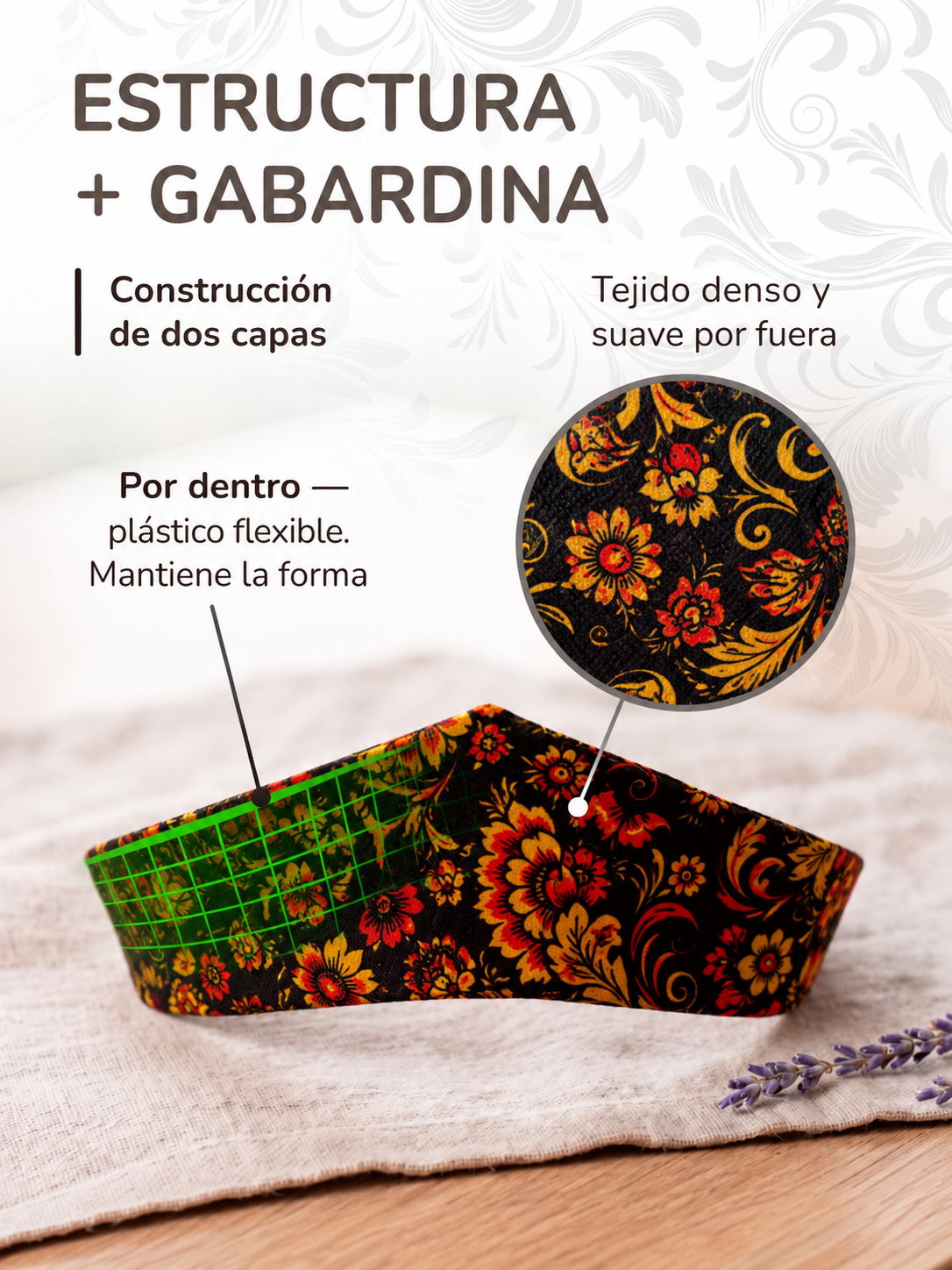 Diadema rusa. Kokoshnik. Khohloma