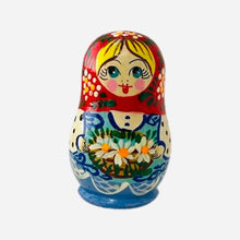 Cargar imagen en el visor de la galería, Iman Refri Matrioshka, Rusia, Pintada A Mano, Madera, Azul