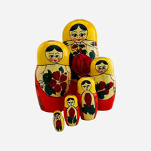Cargar imagen en el visor de la galería, Matrioshka Muñeca Rusa, Madera 6 Pzs Grand, Semionovka Rusia