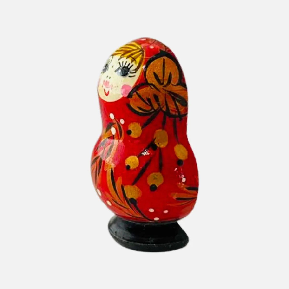 Iman Refri Matrioshka, Rusia, Pintada A Mano, Madera, Roja