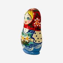 Cargar imagen en el visor de la galería, Iman Refri Matrioshka, Rusia, Pintada A Mano, Madera, Azul