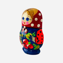 Cargar imagen en el visor de la galería, Iman Refri Matrioshka, Rusia, Pintada A Mano, Madera, Azul 2