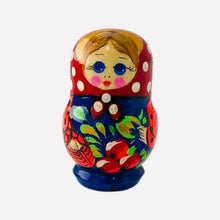 Cargar imagen en el visor de la galería, Iman Refri Matrioshka, Rusia, Pintada A Mano, Madera, Azul 2