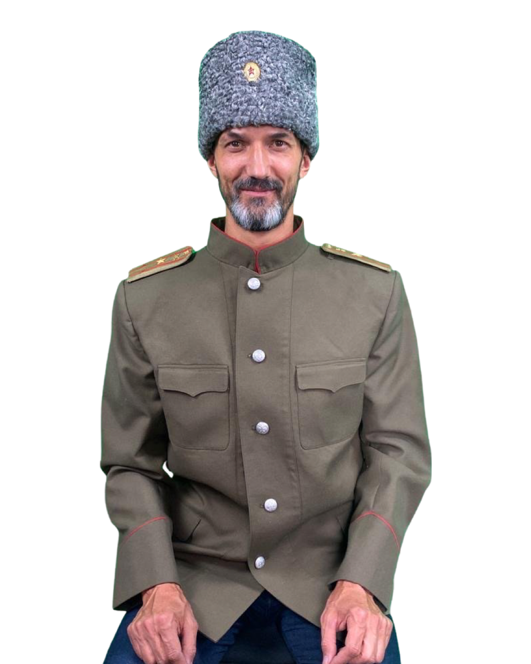 Gorro de karakul. Gris