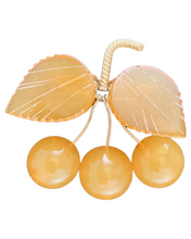 Cargar imagen en el visor de la galería, Broche de Ámbar Color Miel Amarillo