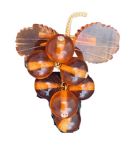 Cargar imagen en el visor de la galería, Broche de Ámbar color Miel obscuro