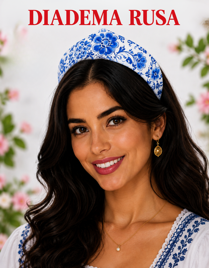 Diadema rusa. Kokoshnik. Gzhel