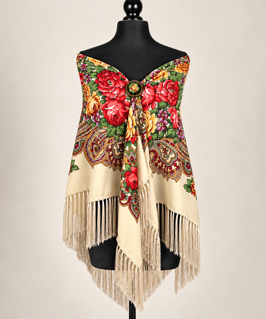 Chalina Ruso Tradicional Floral – Beige