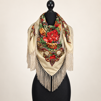 Chalina Ruso Tradicional Floral – Beige