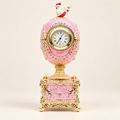 Huevo Fabergé Musical con Reloj y Joyero