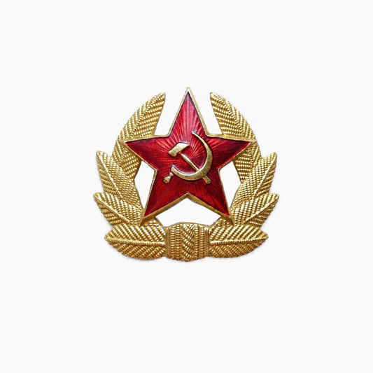 Insignia Soviética con Estrella Roja, Hoz y Martillo