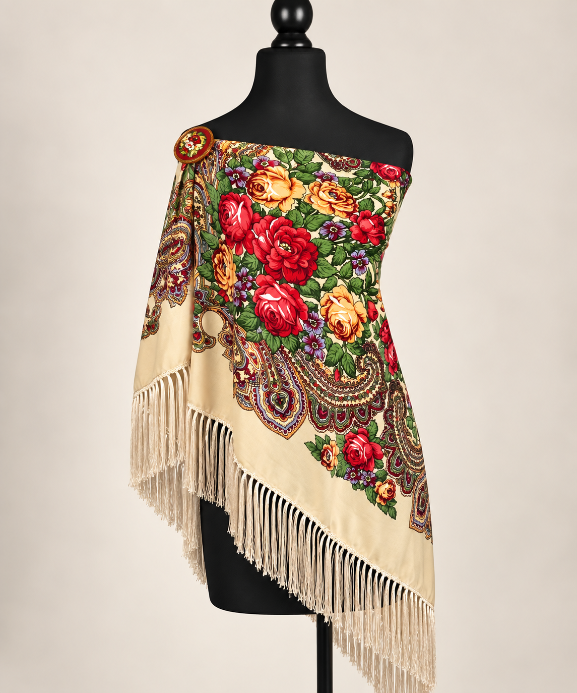 Chalina Ruso Tradicional Floral – Beige