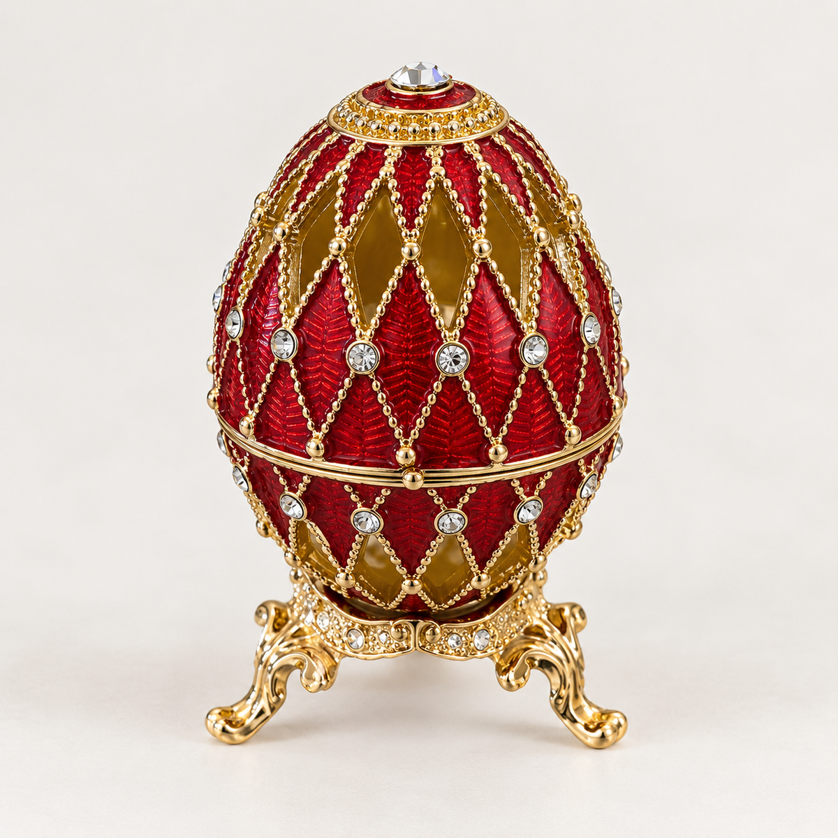 Huevo Fabergé Joyero con Reloj