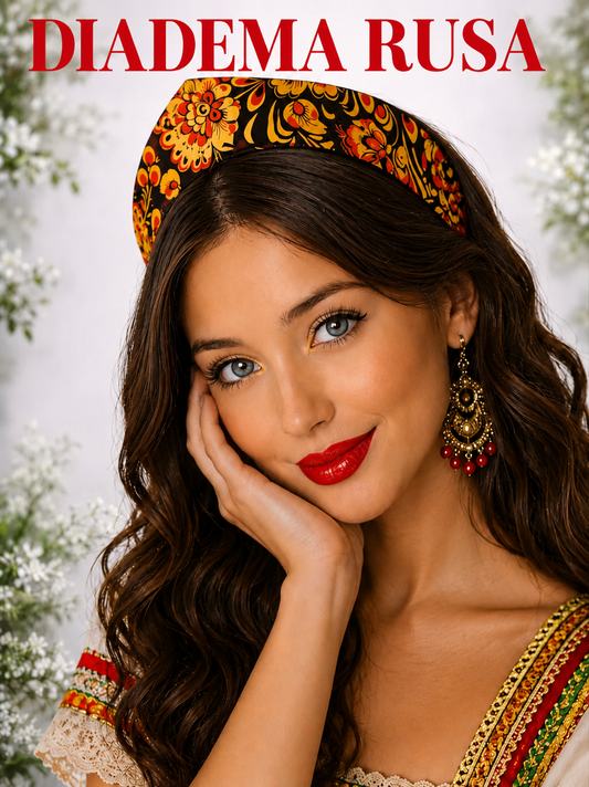 Diadema rusa. Kokoshnik. Khohloma