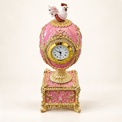 Huevo Fabergé Musical con Reloj y Joyero