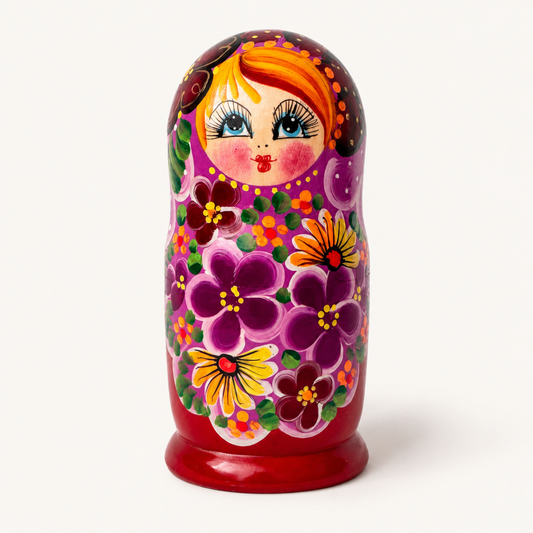 Matrioshka rusa pintada a mano – 5 piezas | 18 cm