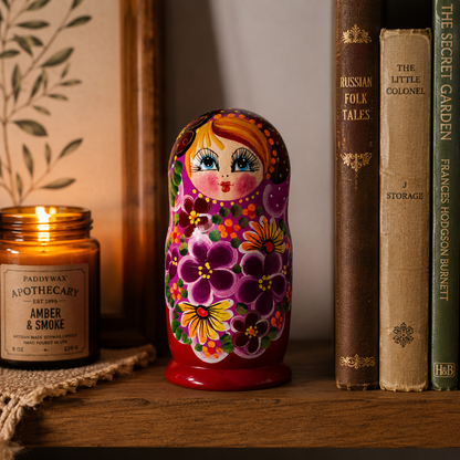 Matrioshka rusa pintada a mano – 5 piezas | 18 cm