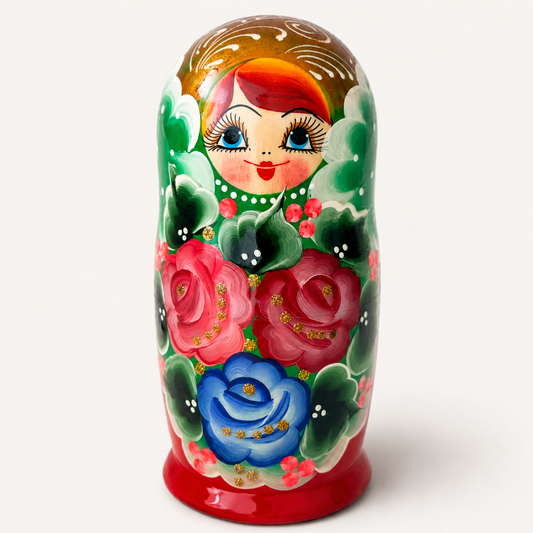 Matrioshka rusa “Jardín Esmeralda” pintada a mano – 5 piezas | 18 cm (Copy)