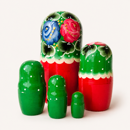 Matrioshka rusa “Jardín Esmeralda” pintada a mano – 5 piezas | 18 cm (Copy)