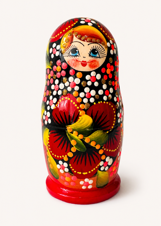 Matrioshka rusa pintada a mano – 5 piezas | 18 cm