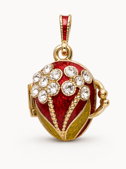 Dije Fabergé «Ramo Escarlata con Mariposa»