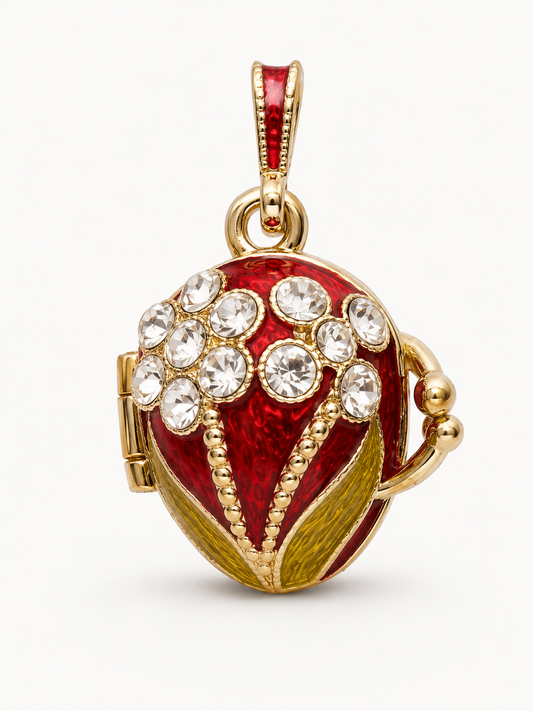 Dije Fabergé «Ramo Escarlata con Mariposa»