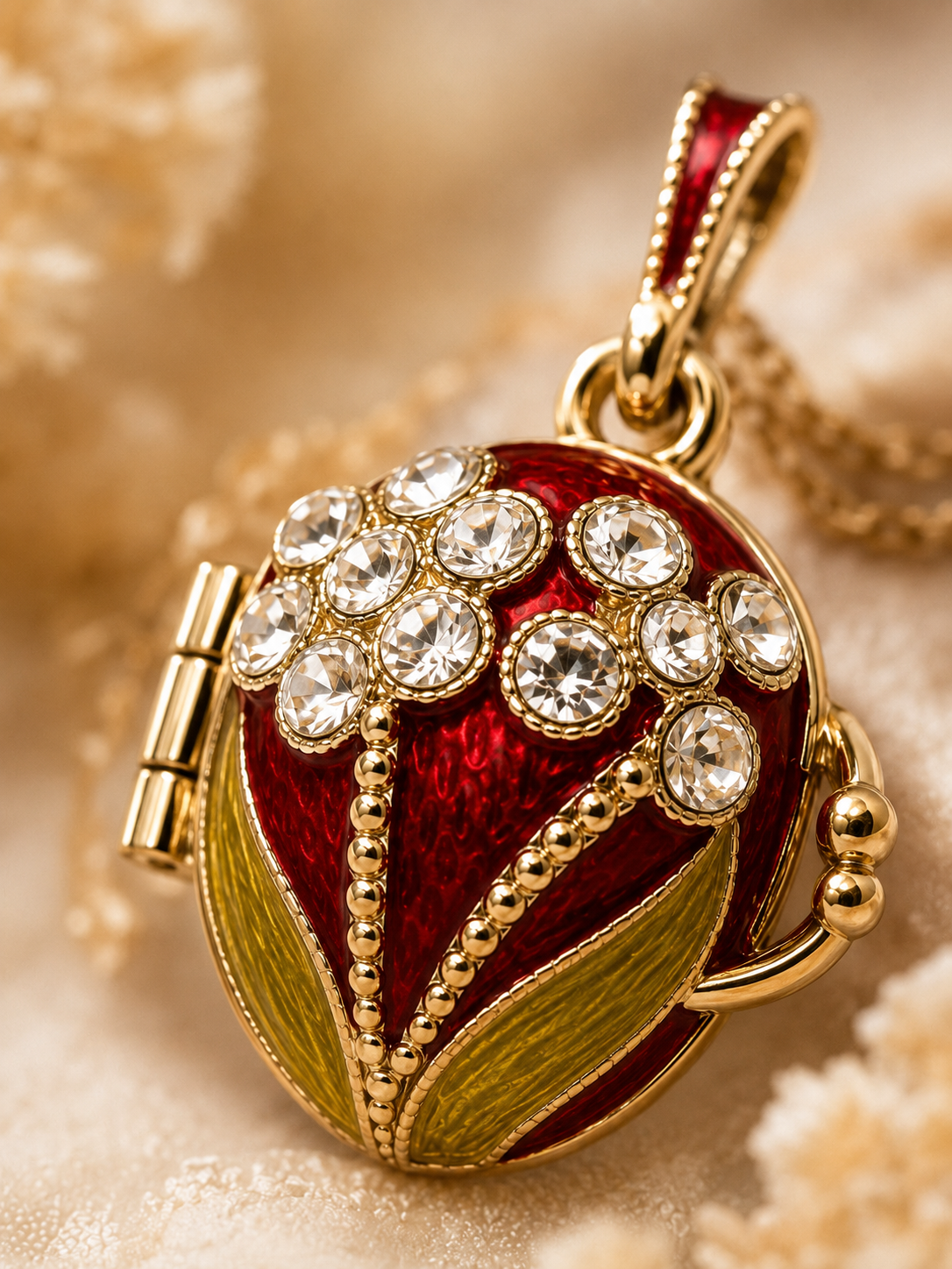 Dije Fabergé «Ramo Escarlata con Mariposa»