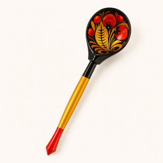 Cucharita rusa decorativa estilo Jojlomá