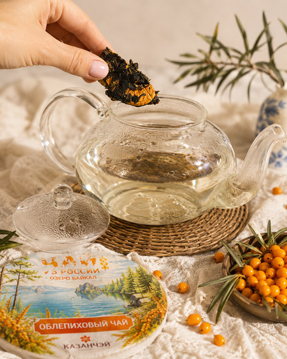 Té ruso prensado con espino amarillo — 150 g