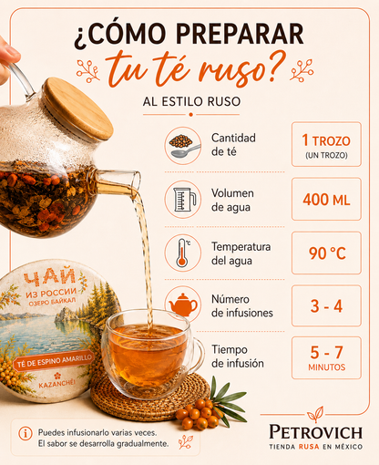 Té ruso prensado con espino amarillo — 150 g