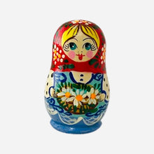 Cargar imagen en el visor de la galería, Iman Refri Matrioshka, Rusia, Pintada A Mano, Madera, Azul
