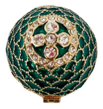 Cargar imagen en el visor de la galería, Huevo Fabergé, San Petersburgo, Rusia, Pino. Verde
