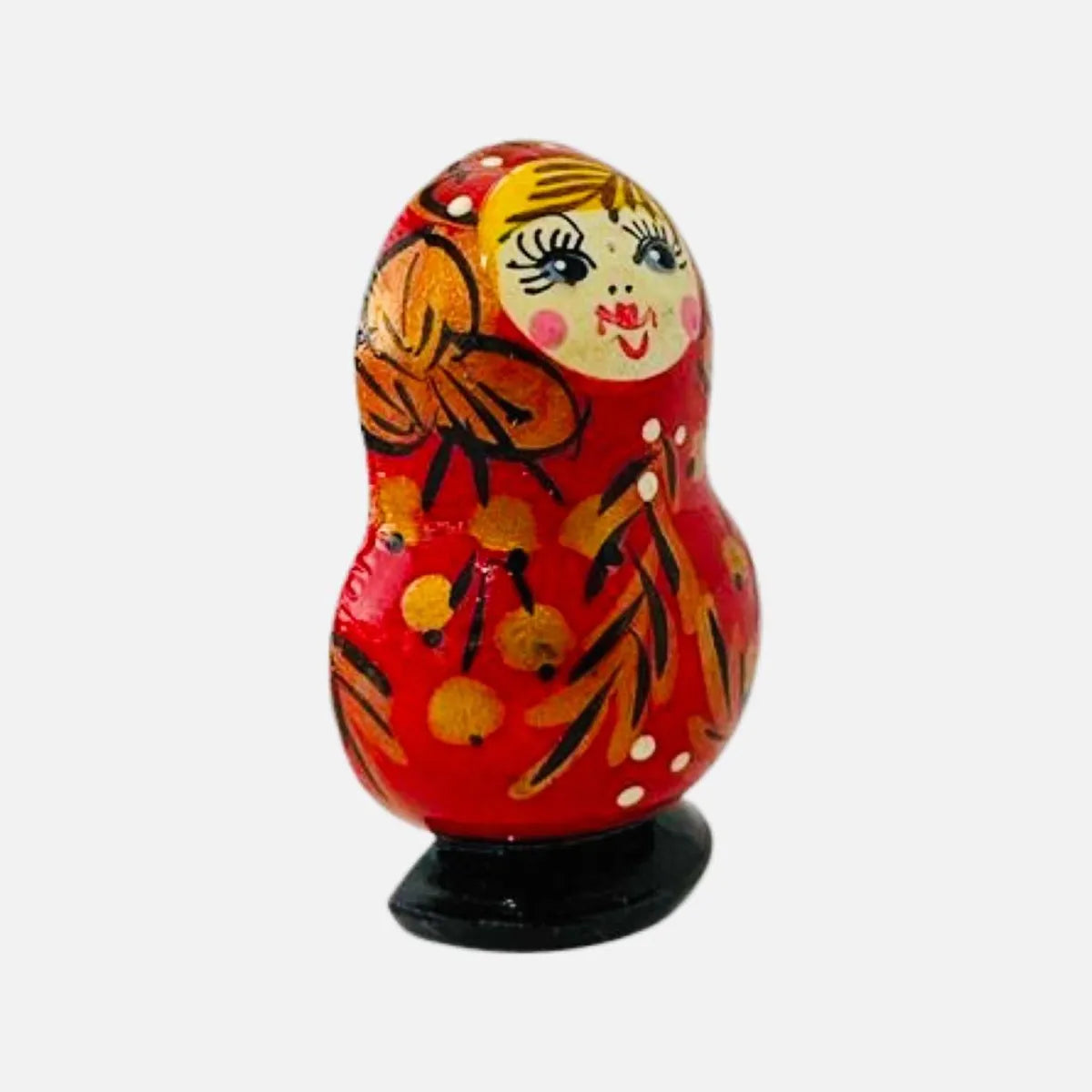 Iman Refri Matrioshka, Rusia, Pintada A Mano, Madera, Roja
