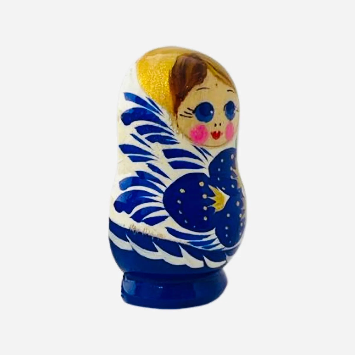 Iman Refri Matrioshka, Rusia, Pintada A Mano, Madera, Gzhel