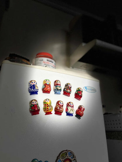 Iman Refri Matrioshka, Rusia, Pintada A Mano, Madera, Roja