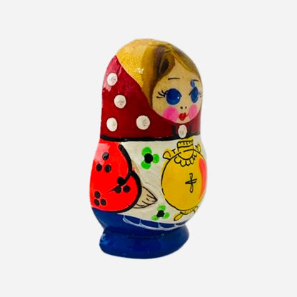 Iman Refri Matrioshka Samovar, Rusia, Madera Pintada A Mano