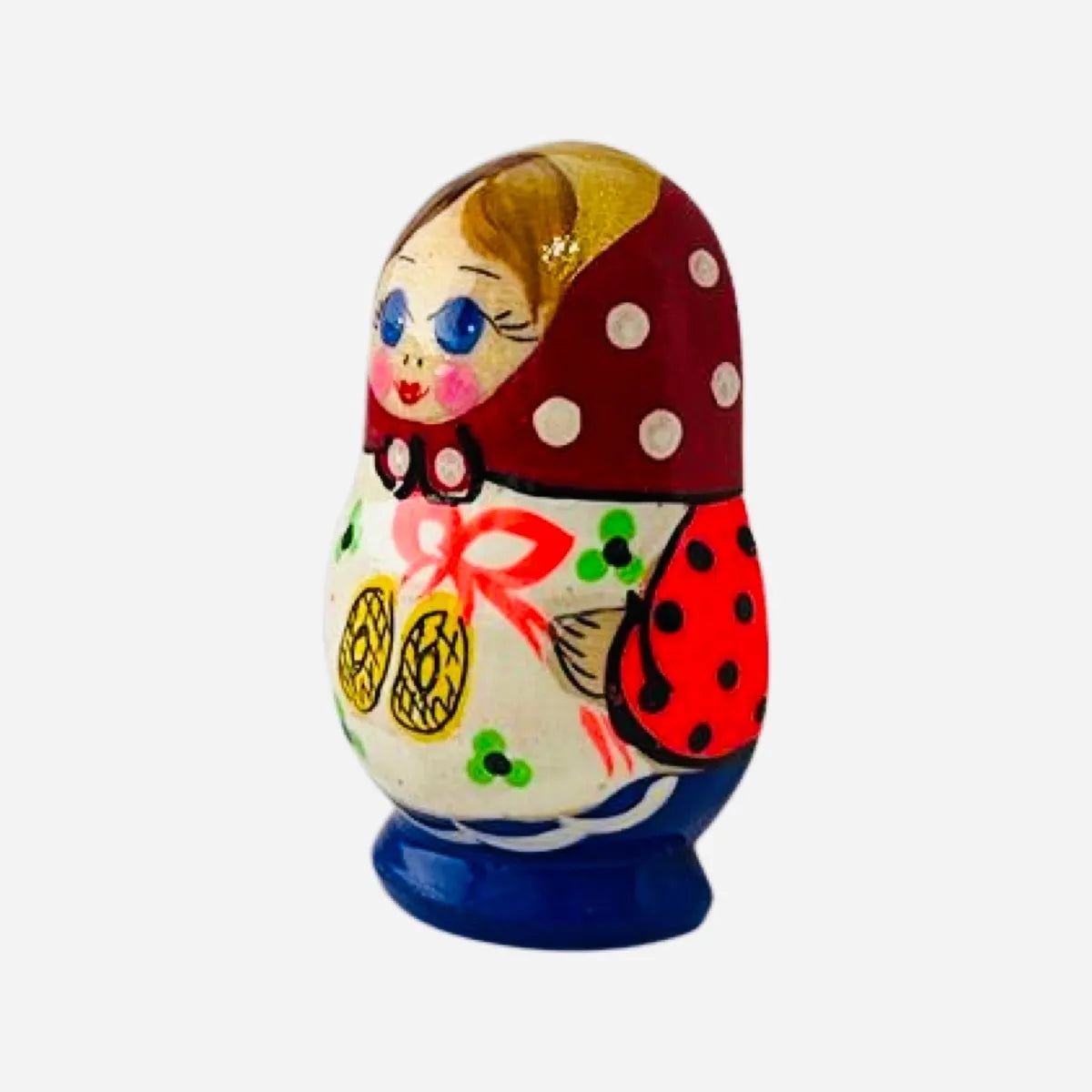 Iman Refri Matrioshka Pirozhok, Rusia, Madera Pintada A Mano