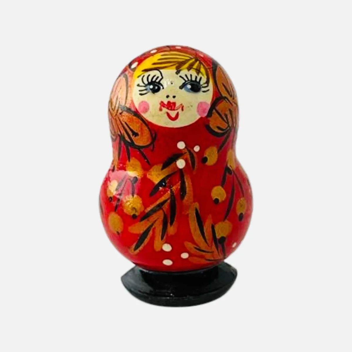 Iman Refri Matrioshka, Rusia, Pintada A Mano, Madera, Roja