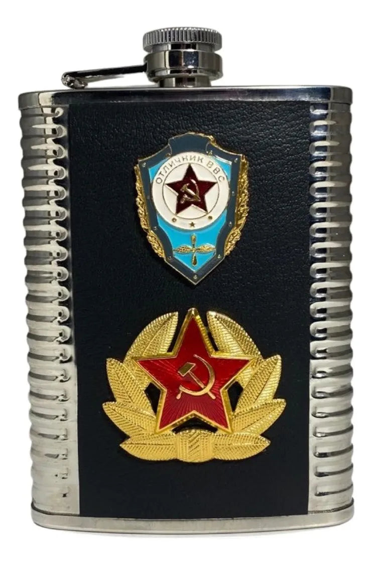 Licorera Acero Inoxidable De Colección, Ejército Ruso. Rusia