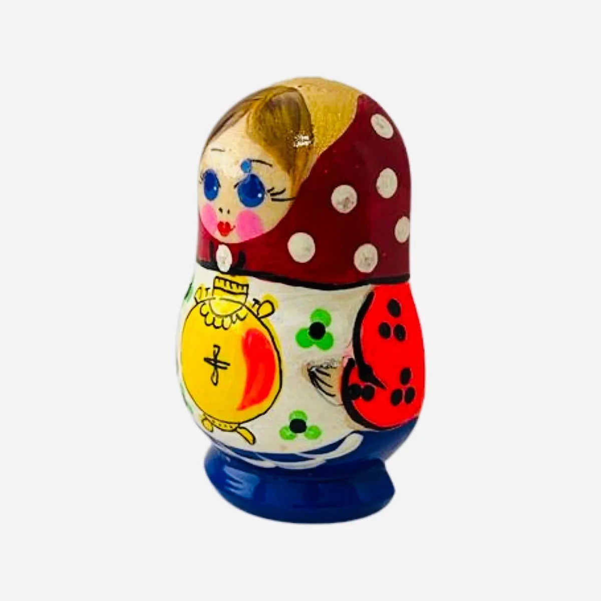 Iman Refri Matrioshka Samovar, Rusia, Madera Pintada A Mano