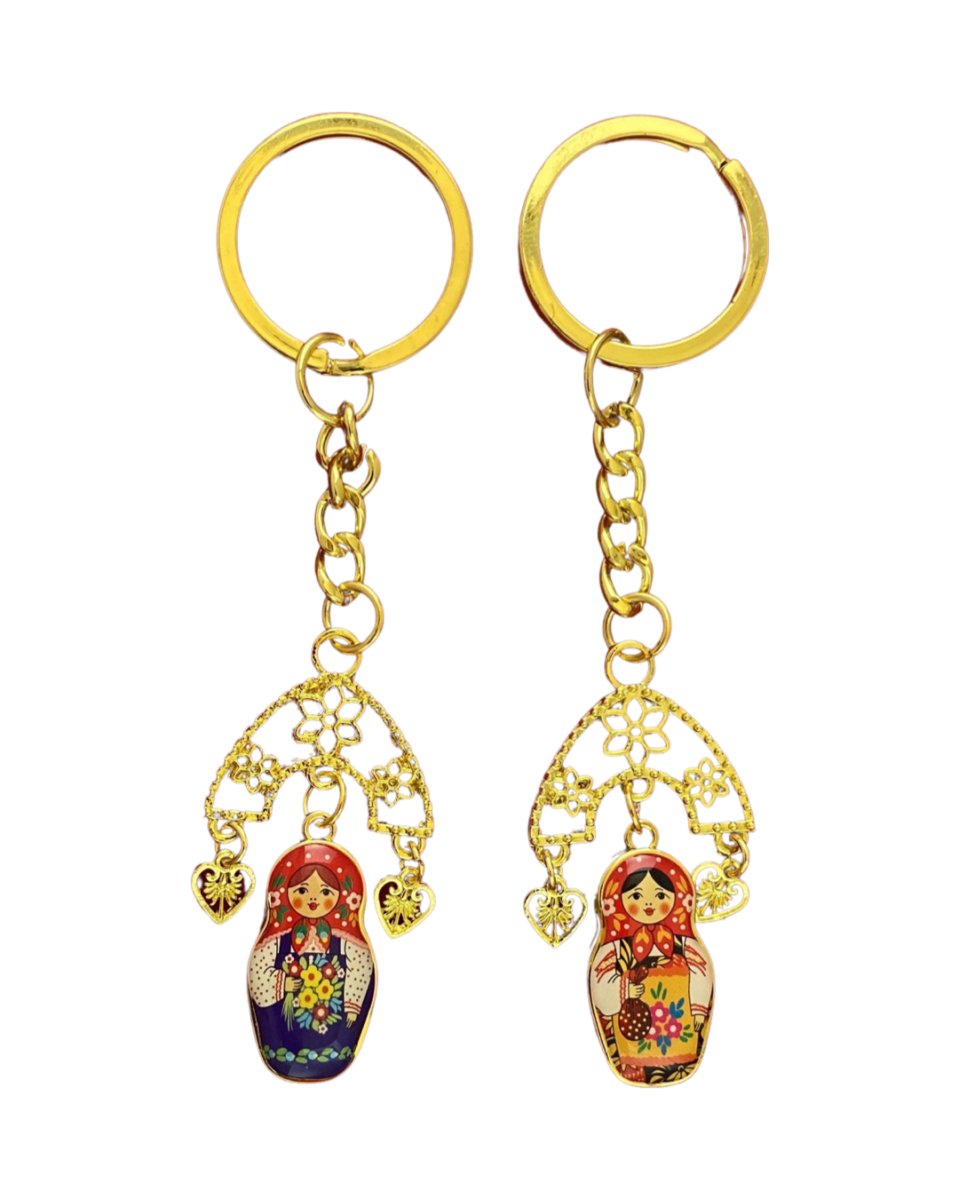 Llaveros de Matrioshka con  Kokoshnik