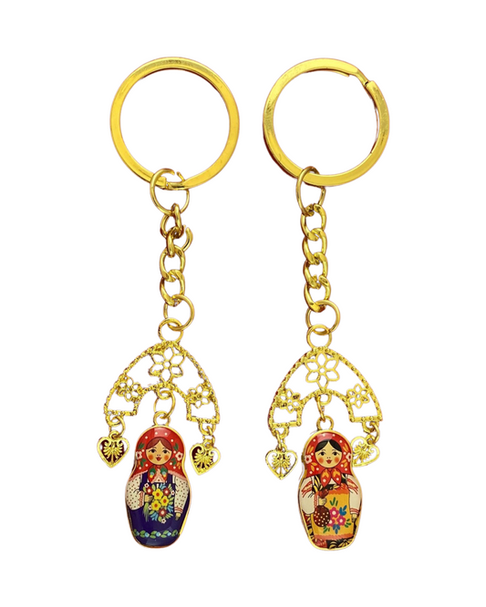 Llaveros de Matrioshka con  Kokoshnik